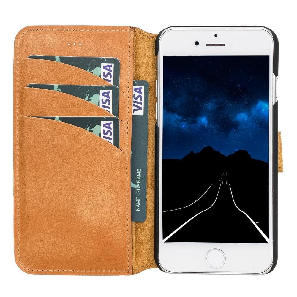 Wallet Case iPhone 6 Series Non-Detachable Genuine Leather Wallet Case - WC iPhone 6/6S / CRAZY SUNRIZE PLM