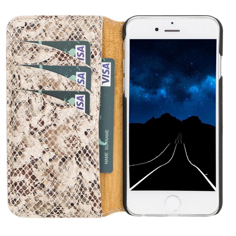 Wallet Case iPhone 6 Series Non-Detachable Genuine Leather Wallet Case - WC iPhone 6/6S / SNAKE TRAVEL PLM