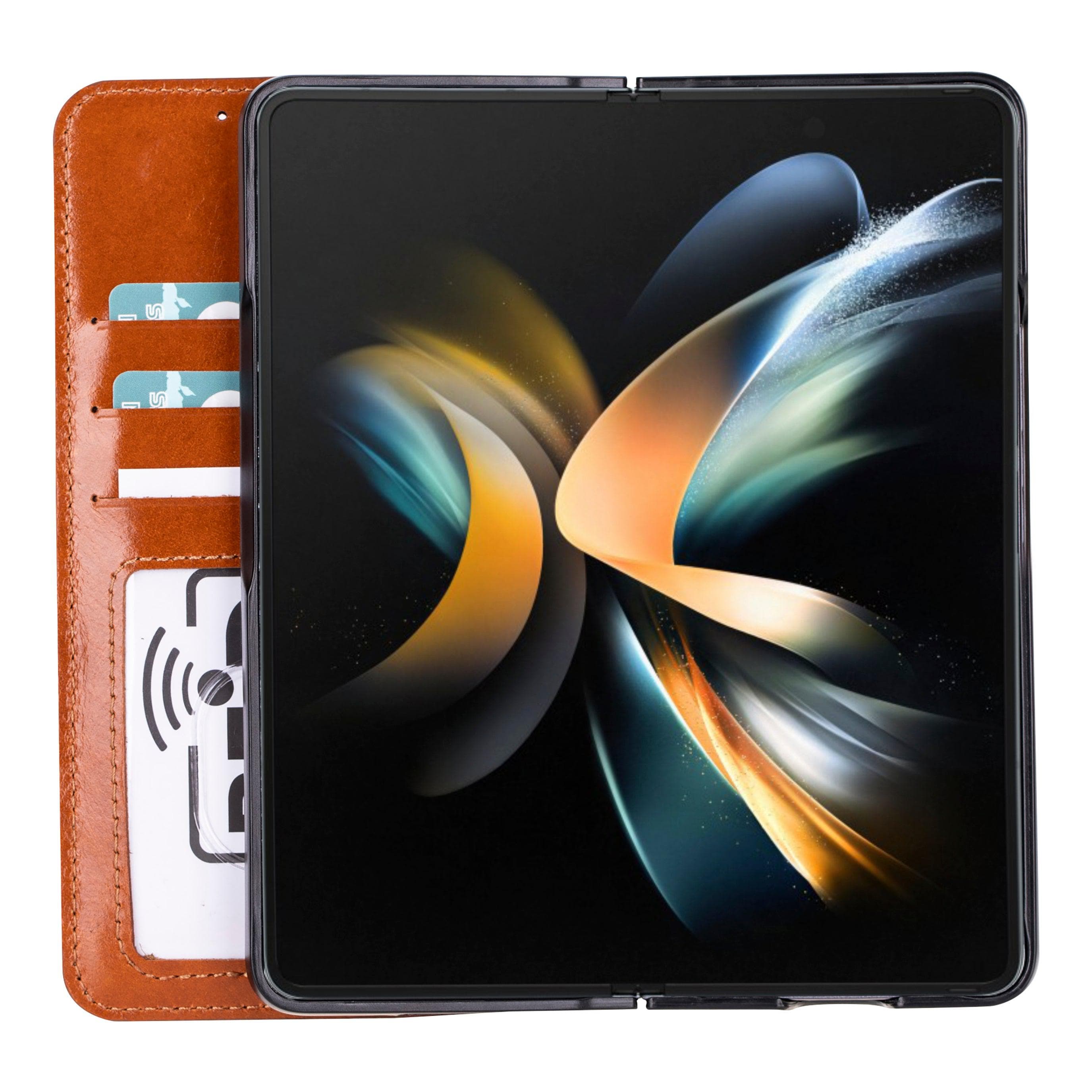Wallet ID Google Pixel 10 Pro Fold Leather Folio Case Tan Bouletta