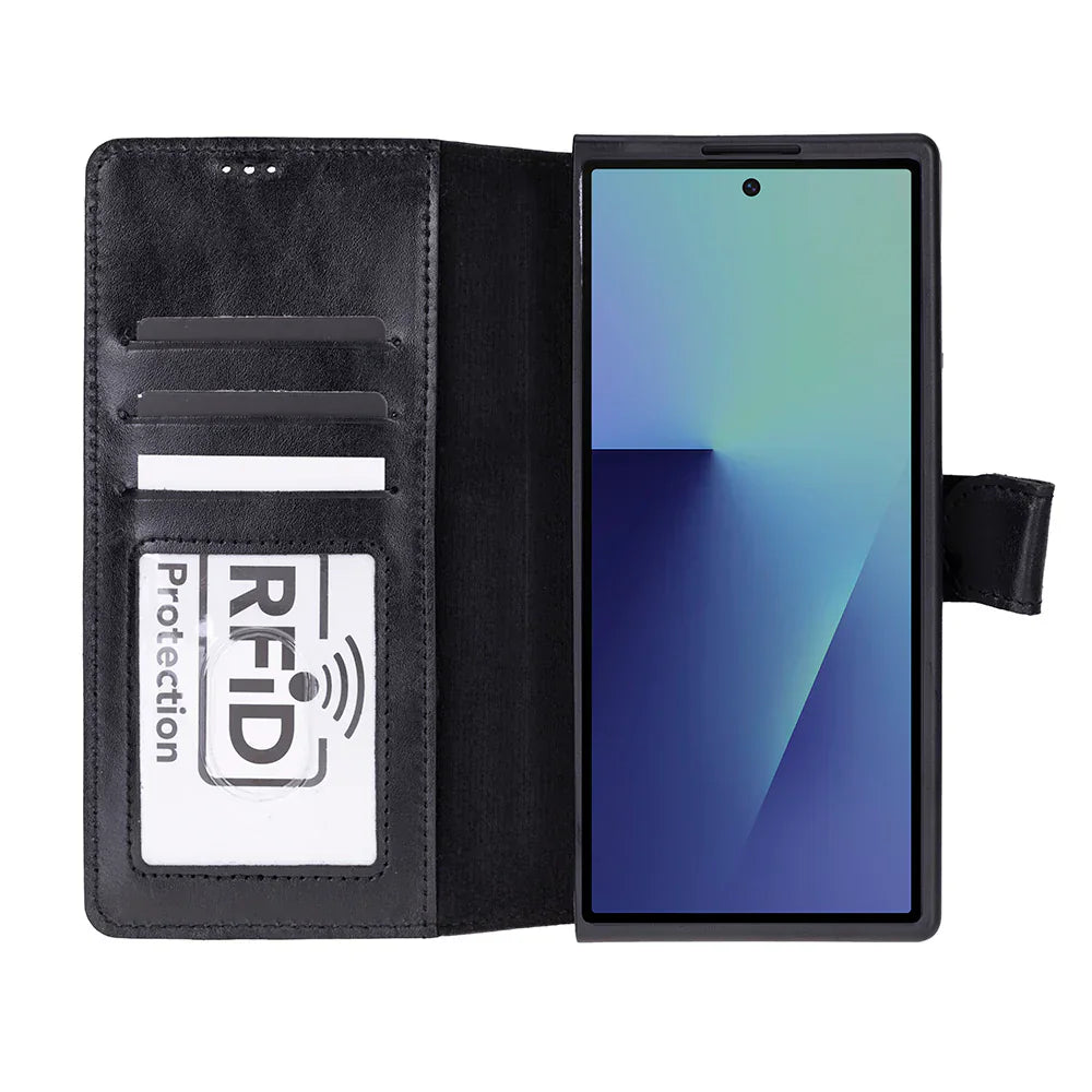 Wallet ID Leather Samsung Galaxy Z Fold7 Folio Case Bouletta