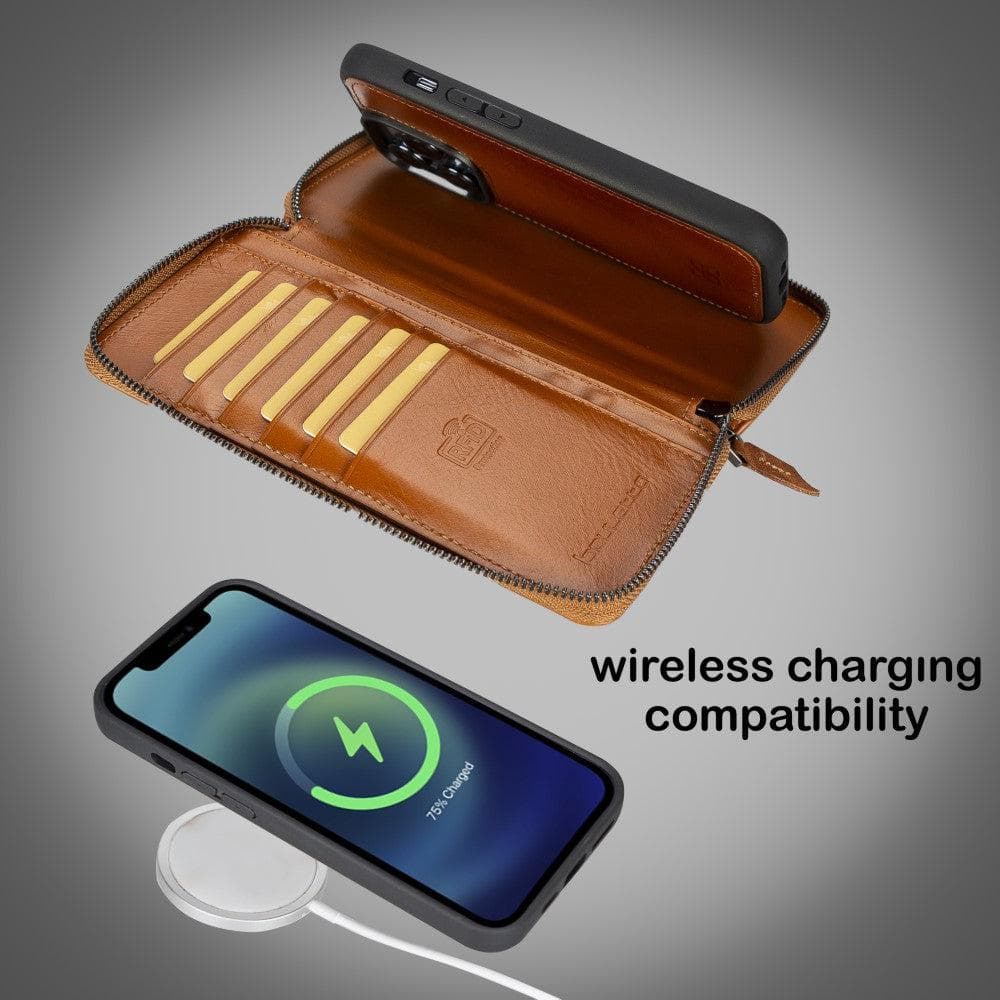 UEEBAI Custodia IPhone 14 Pro Max 6,7'' | Pelle PU Di Lusso Con Due Chiusure Magnetiche | Porta Carte E Supporto | Flip Wallet Bianco