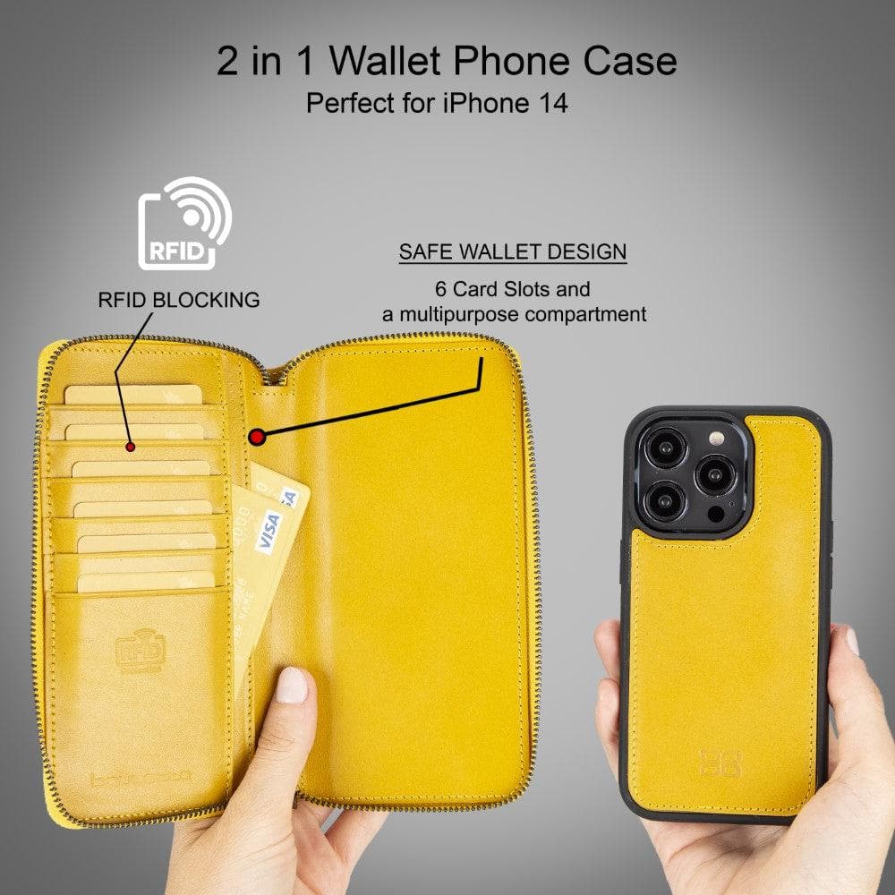 For Apple iPhone 14 Plus (6.7) Premium Fabric Wallet Case 6
