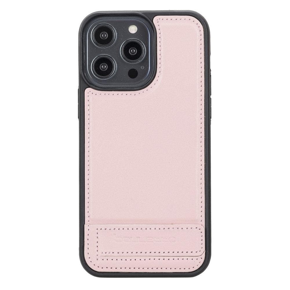 Apple iPhone 14 Series Leather Back Cover with Stand iPhone 14 Pro Max / Pink Bouletta LTD
