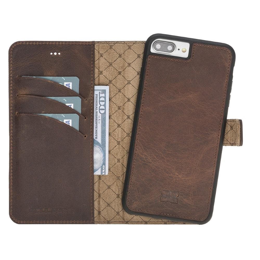 Apple iPhone 7 Series Detachable Leather Wallet Case - MW iPhone 7 Plus / Antic Brown Bouletta LTD