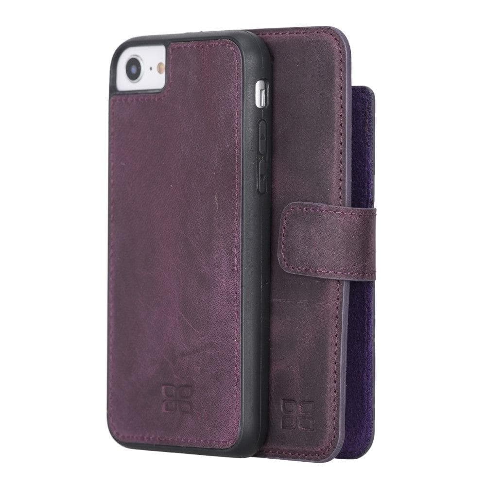 Apple iPhone 8 Series Detachable Leather Wallet Case - MW iPhone 8 Plus / Antic Purple Bouletta LTD