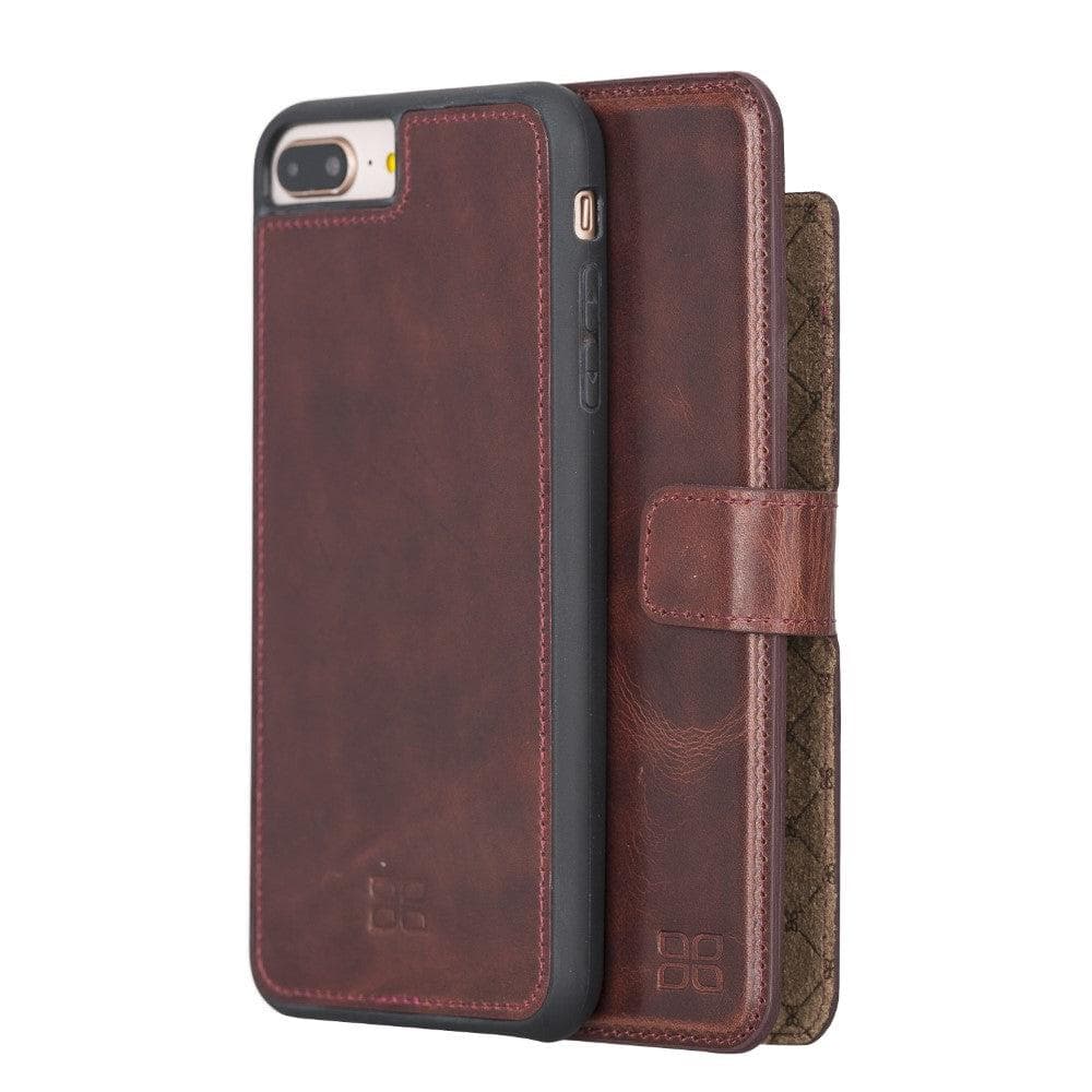 Apple iPhone 8 Series Detachable Leather Wallet Case - MW iPhone 8  Plus / Vegetal Brown Bouletta LTD