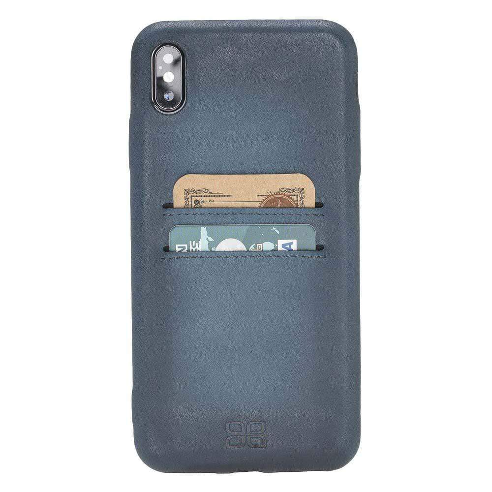 Apple iPhone X Series Leather Ultra Cover with Credit Card Slots iPhone XS Max / Burnished Navy Blue / Leather Bouletta
