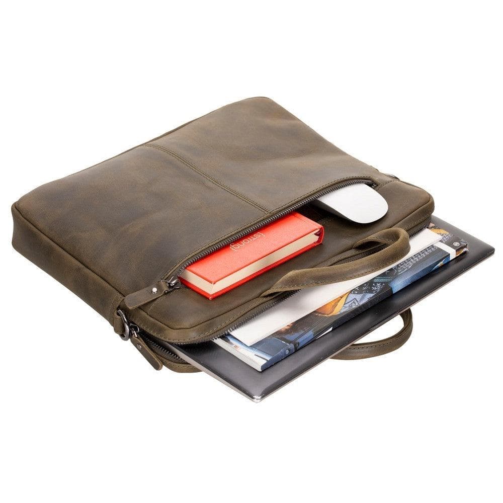 B2B- Apollo Geniun Leather Laptop Bag For 13" Bouletta B2B