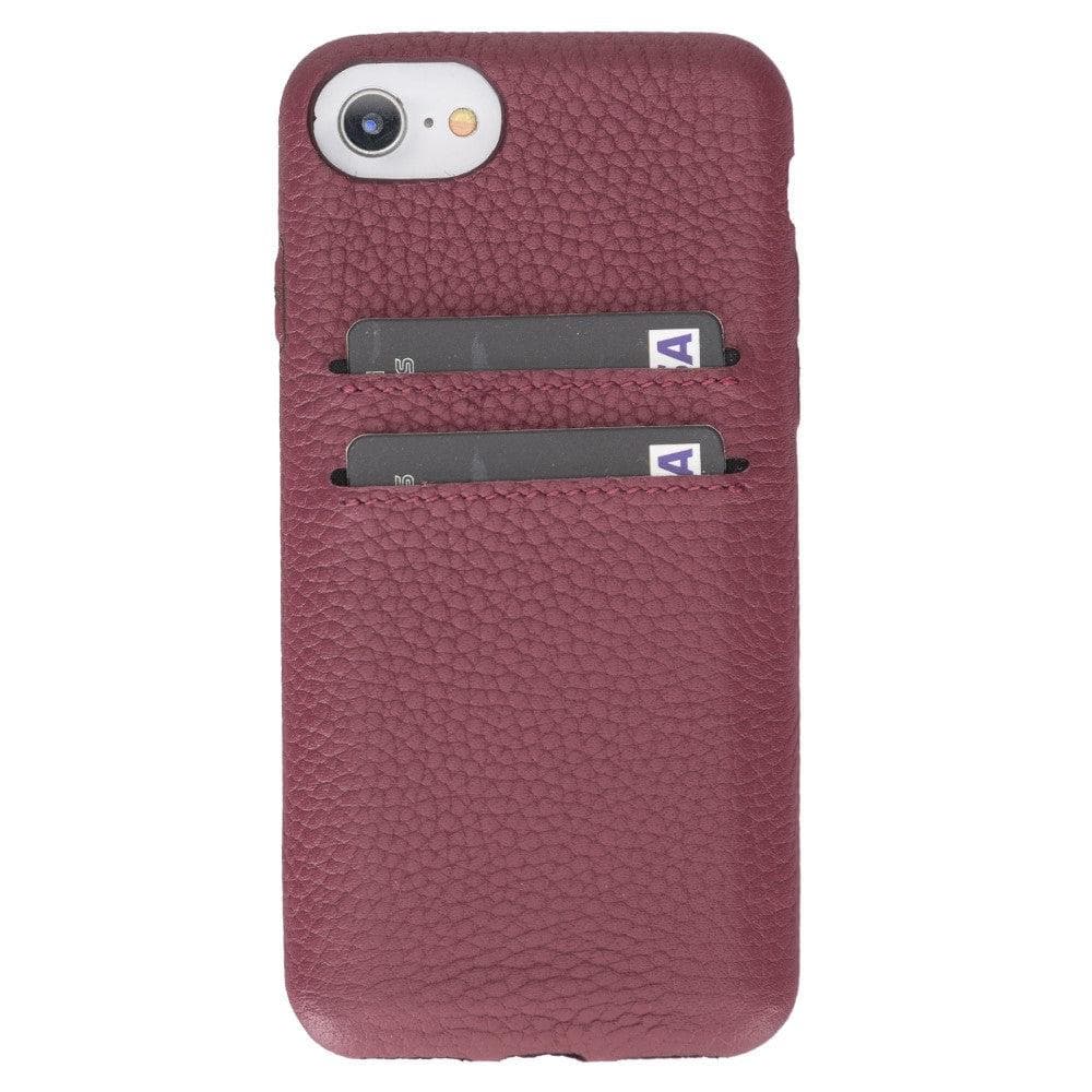 B2B - Apple iPhone SE/8/7 Series Leather Case / RC-CC - Rock Cover Card Holder Flother Red Bouletta B2B