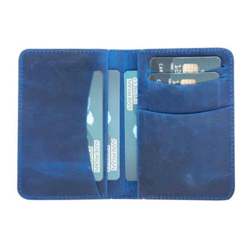 B2B- Dalfsen Leather Card Holder Blue Bouletta