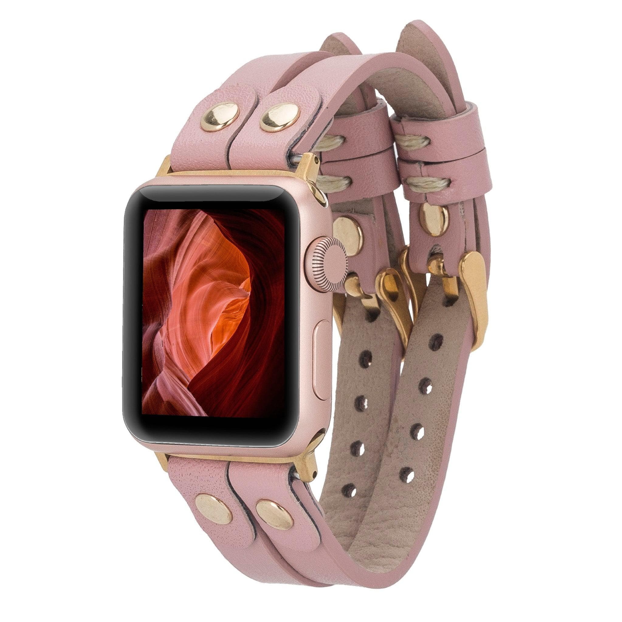 B2B- Durham Ely Apple Watch Leather Straps NU2 / Gold Bouletta B2B