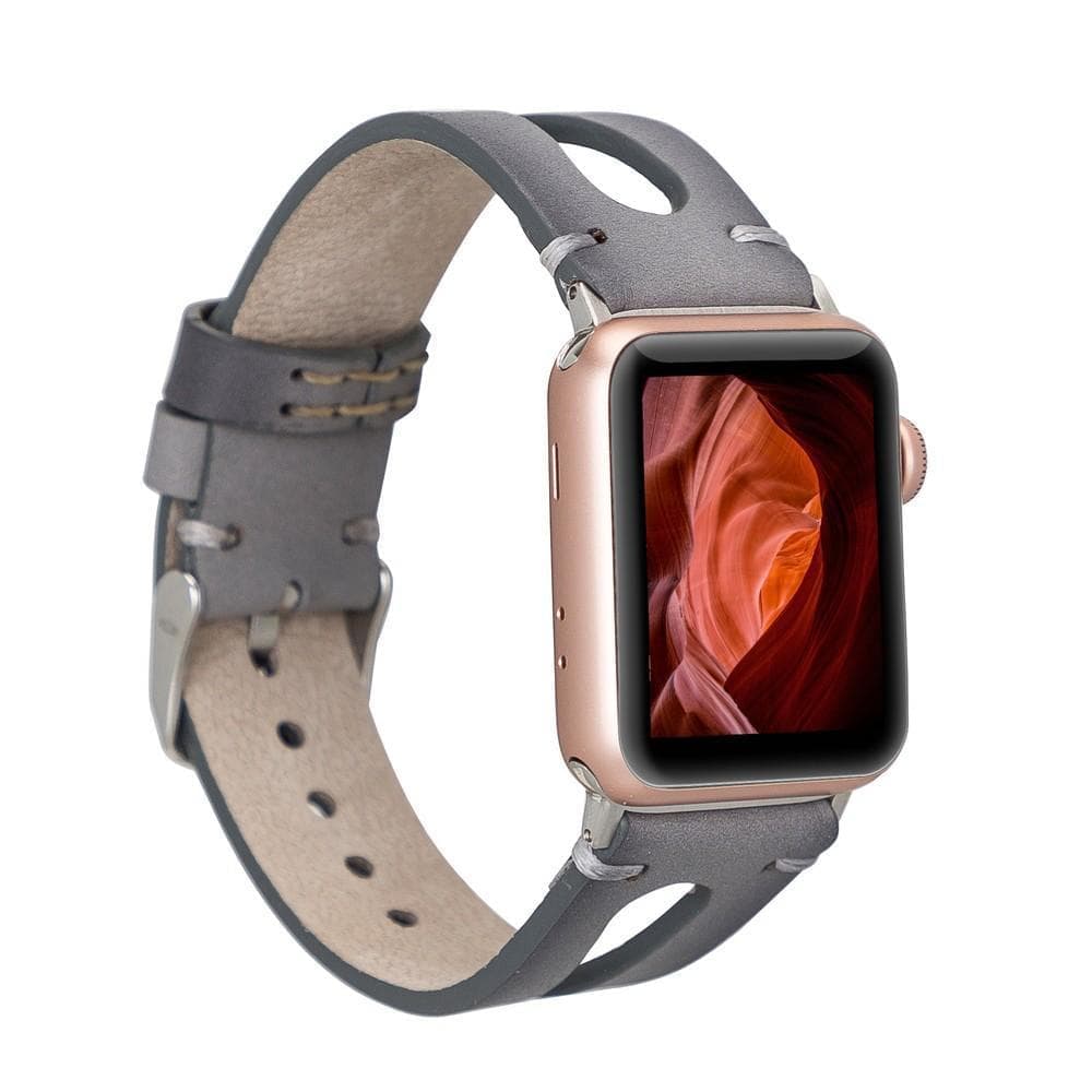 Leather Apple Watch Bands - BA2 Style Drop Cut RST9EF Bouletta