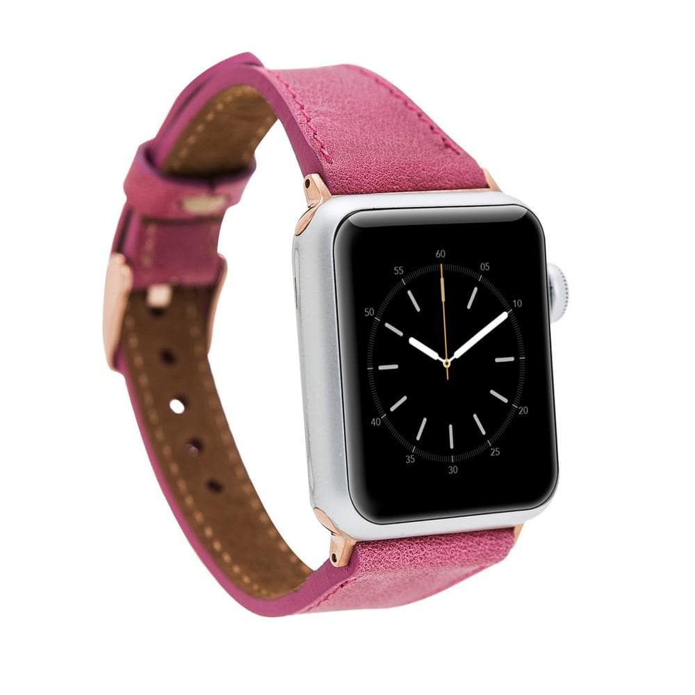 Leather Apple Watch Bands - Clasic Slim Style TN08 Bouletta