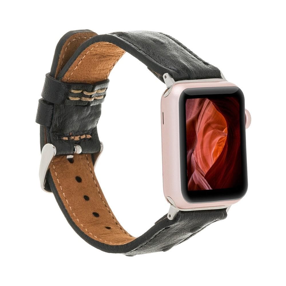 B2B - Leather Apple Watch Bands - Classic Style DE5 Bouletta B2B