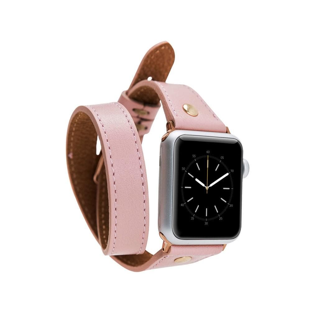 B2B - Leather Apple Watch Bands - DTS Double Tour Slim Hector Gold Trok Style NU2 Bouletta B2B