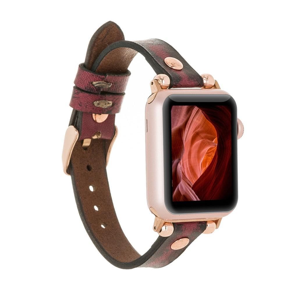 B2B - Leather Apple Watch Bands - Ferro Rose Gold Trok Style V1SEF Bouletta B2B