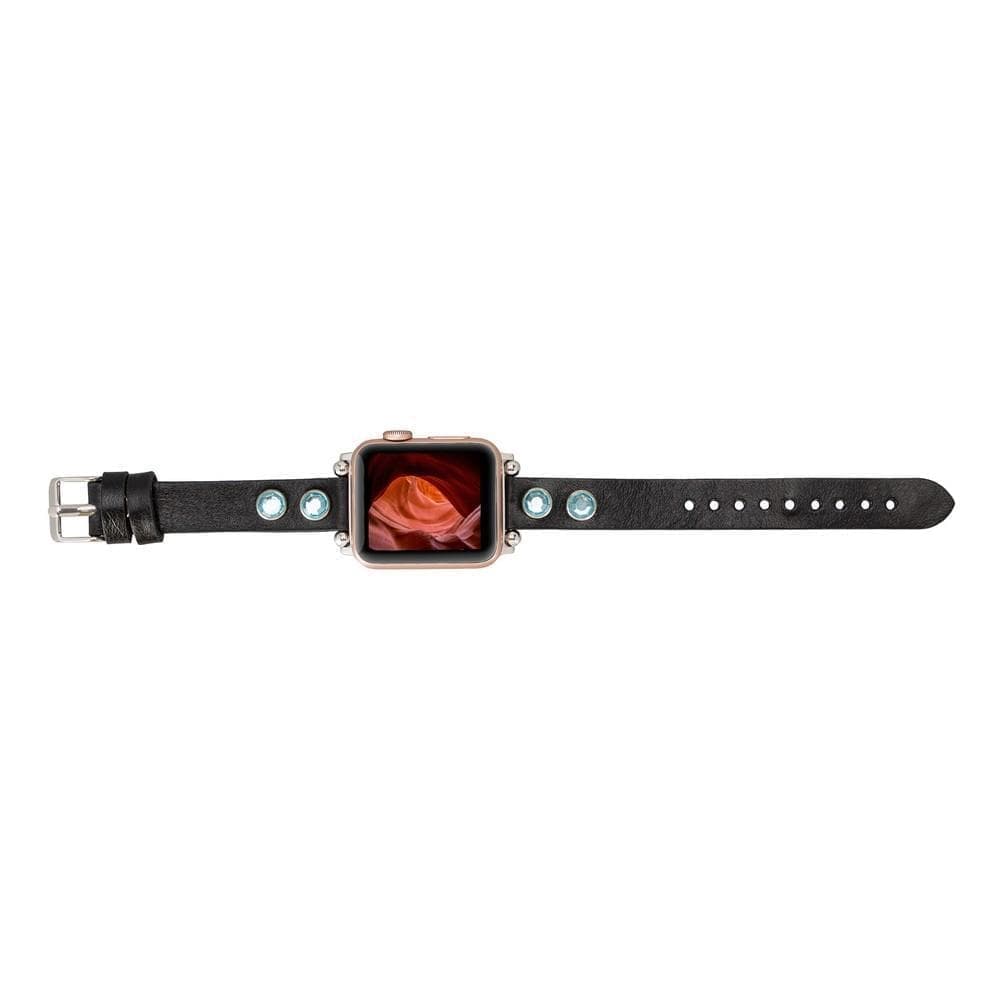 B2B - Leather Apple Watch Bands - Ferro Solitare Diamond Style RST1 Bouletta B2B