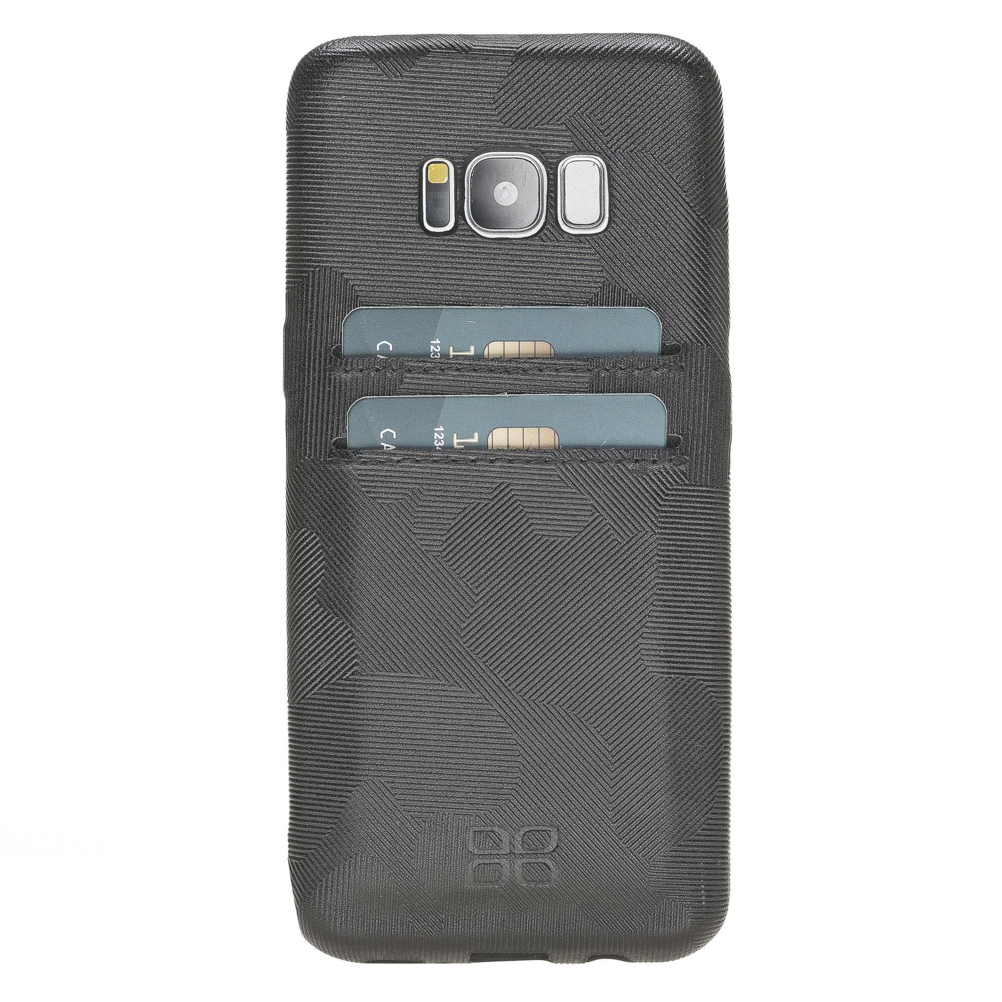 B2B - Samsung Galaxy S8 Leather Case / UCCC - Ultra Cover with Card Holder Camouflage Black Bouletta B2B