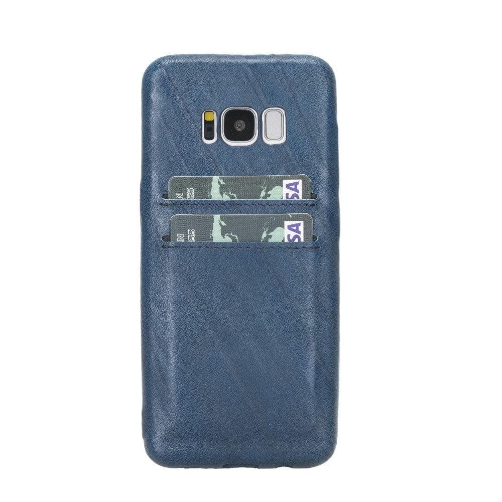 B2B - Samsung S8 Series Leather Ultra Cover Card Holder Samsung S8 Plus / Creased Dark Blue Bouletta