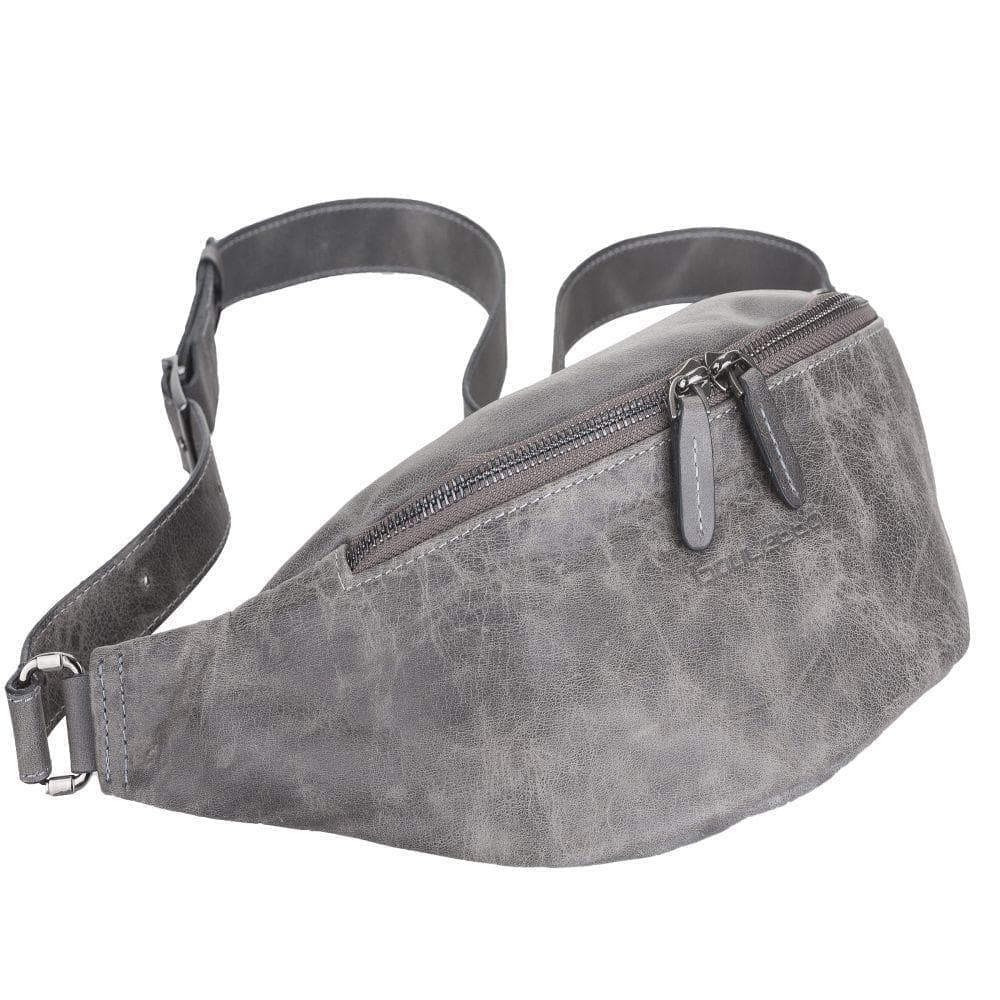 Minoan Genuine Leather Waist Bag for Women and Men Tiguan Grey Bouletta LTD