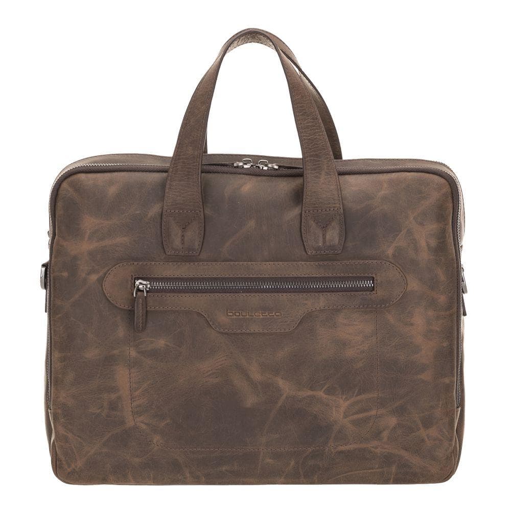 Thasos Leather Laptop Bag Antic Brown Bouletta Shop