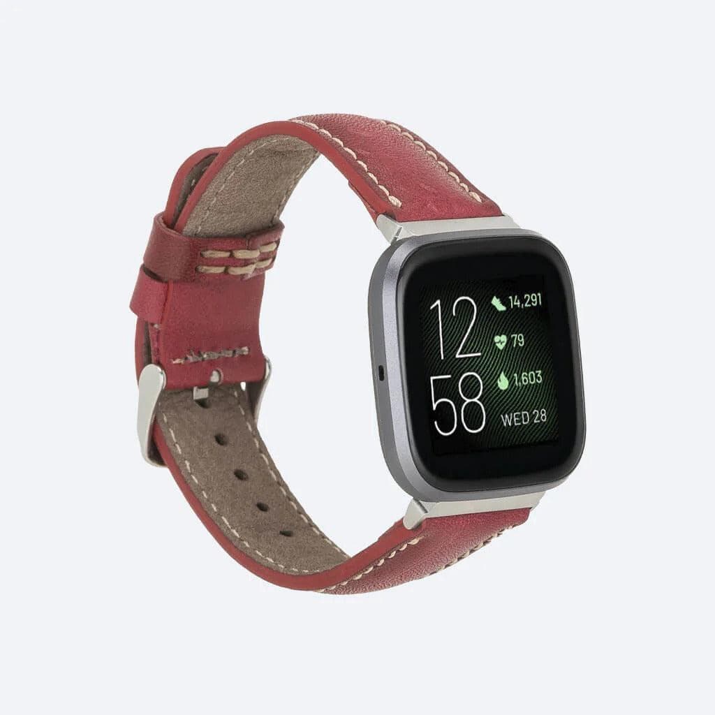 Leather strap hotsell for fitbit versa