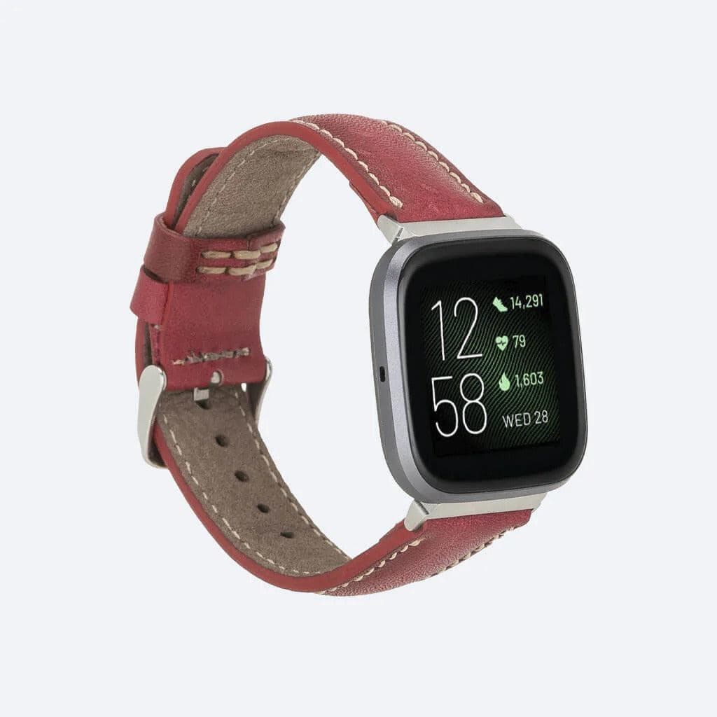 Classic Fitbit Leather Straps Red Bouletta