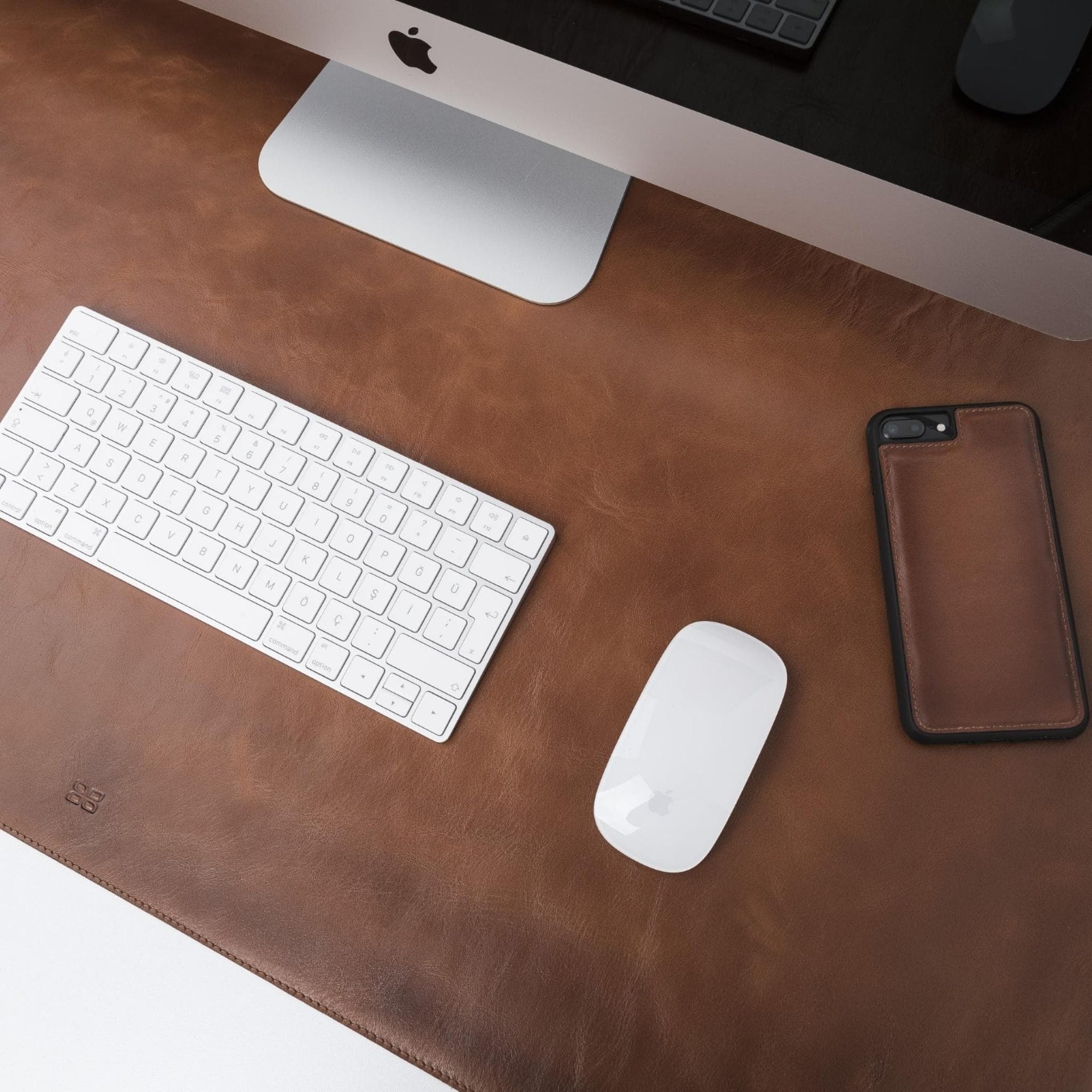 Bouletta Customizable Full Grain Leather Desk Mat All Sizes