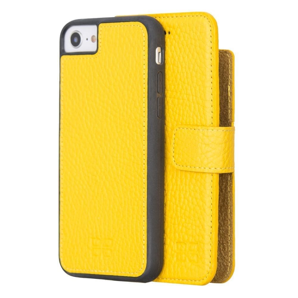 Detachable Leather Wallet Case for Apple iPhone SE Series iPhone SE 1st Genaration / Flother Yellow Bouletta LTD
