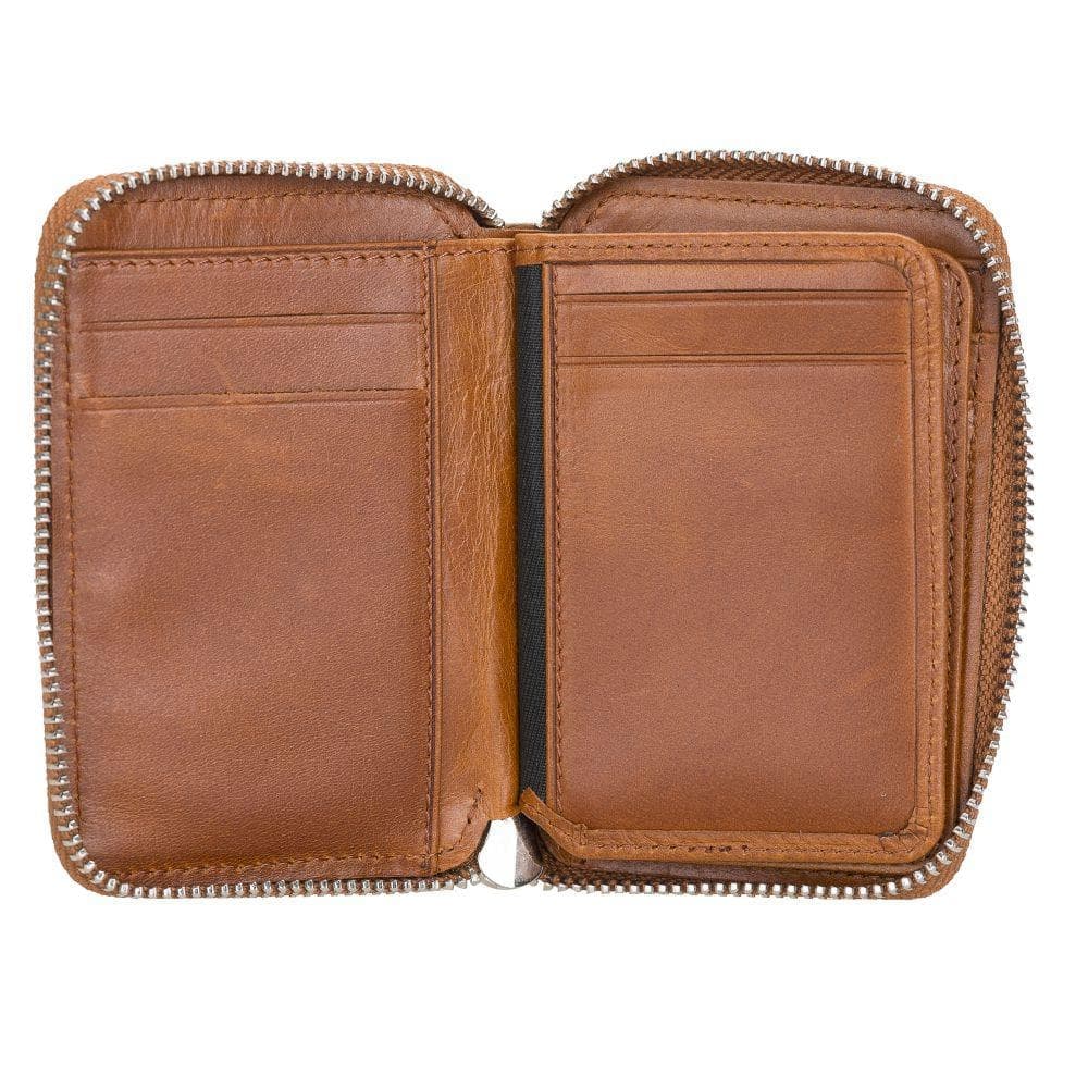 Elvis Leather Credit Card Holder - Zip Wallet Type Bouletta Shop