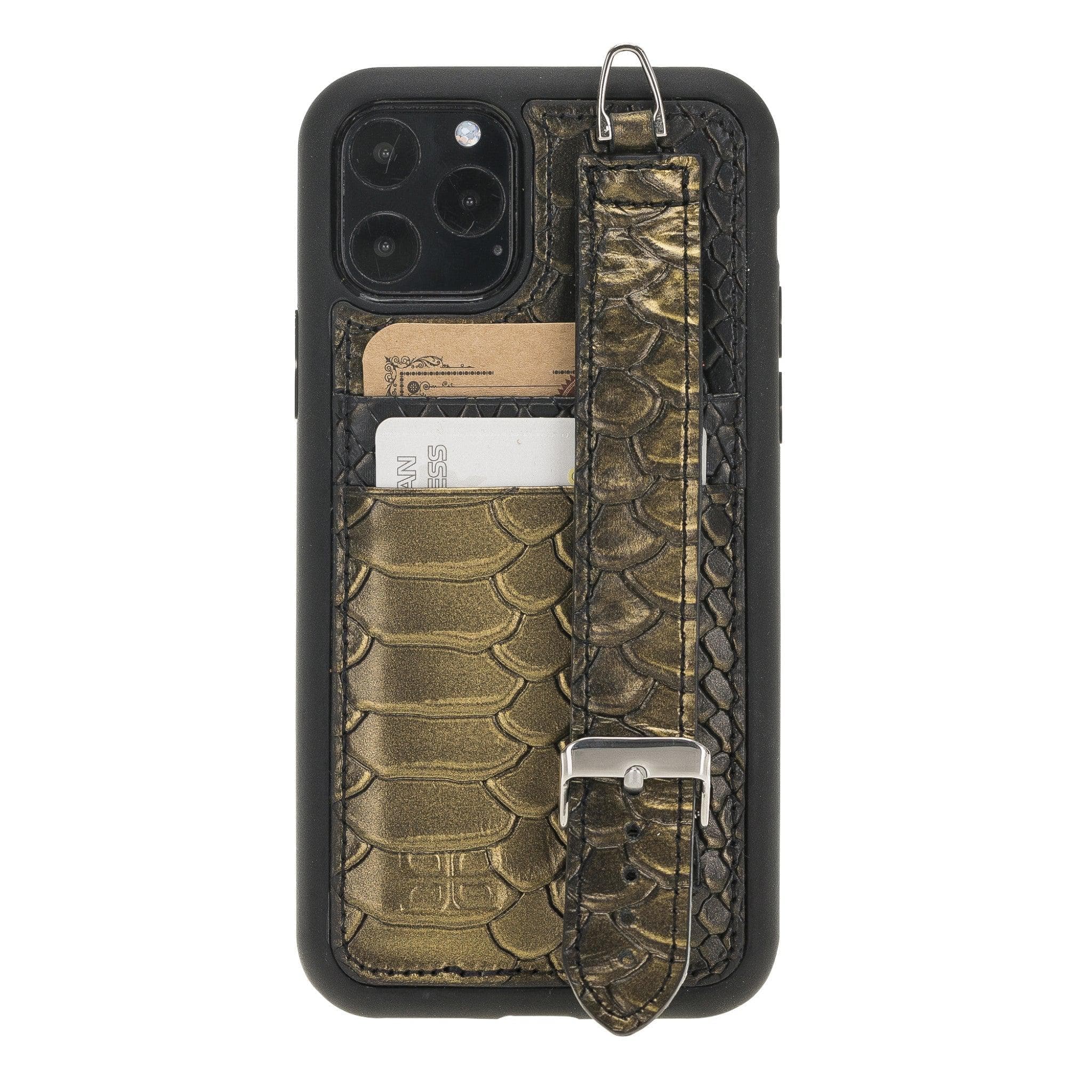 Finger Strap Case for iPhone 13 Pro Max in Genuine Python
