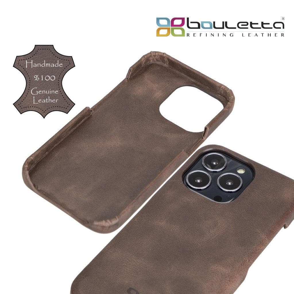 Bouletta Apple iPhone 13 Mini F360 Leather Back Cover Case Black