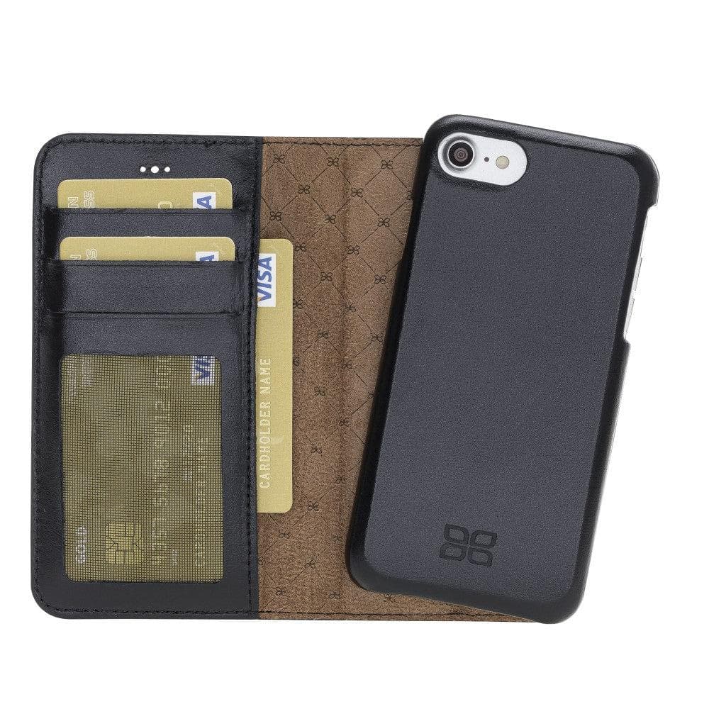 Full Leather Coating Detachable Wallet Case for Apple iPhone 7 Series iPhone 7 / Black Bouletta LTD