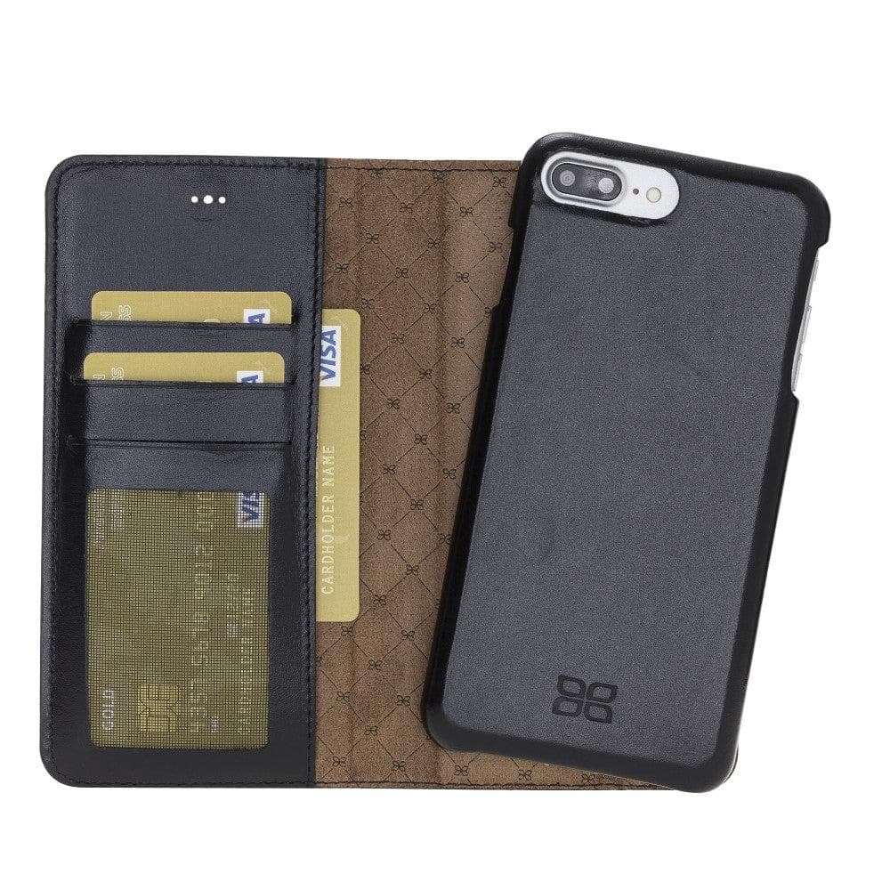 Full Leather Coating Detachable Wallet Case for Apple iPhone SE Series iPhone SE 3RD Generation (2022) / Black Bouletta LTD