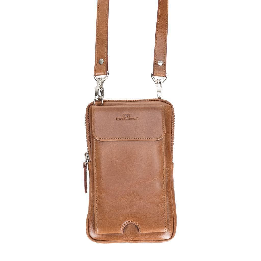 Cellphone Purse Tan Leather Tan Side Bag Cross Body Handbag 