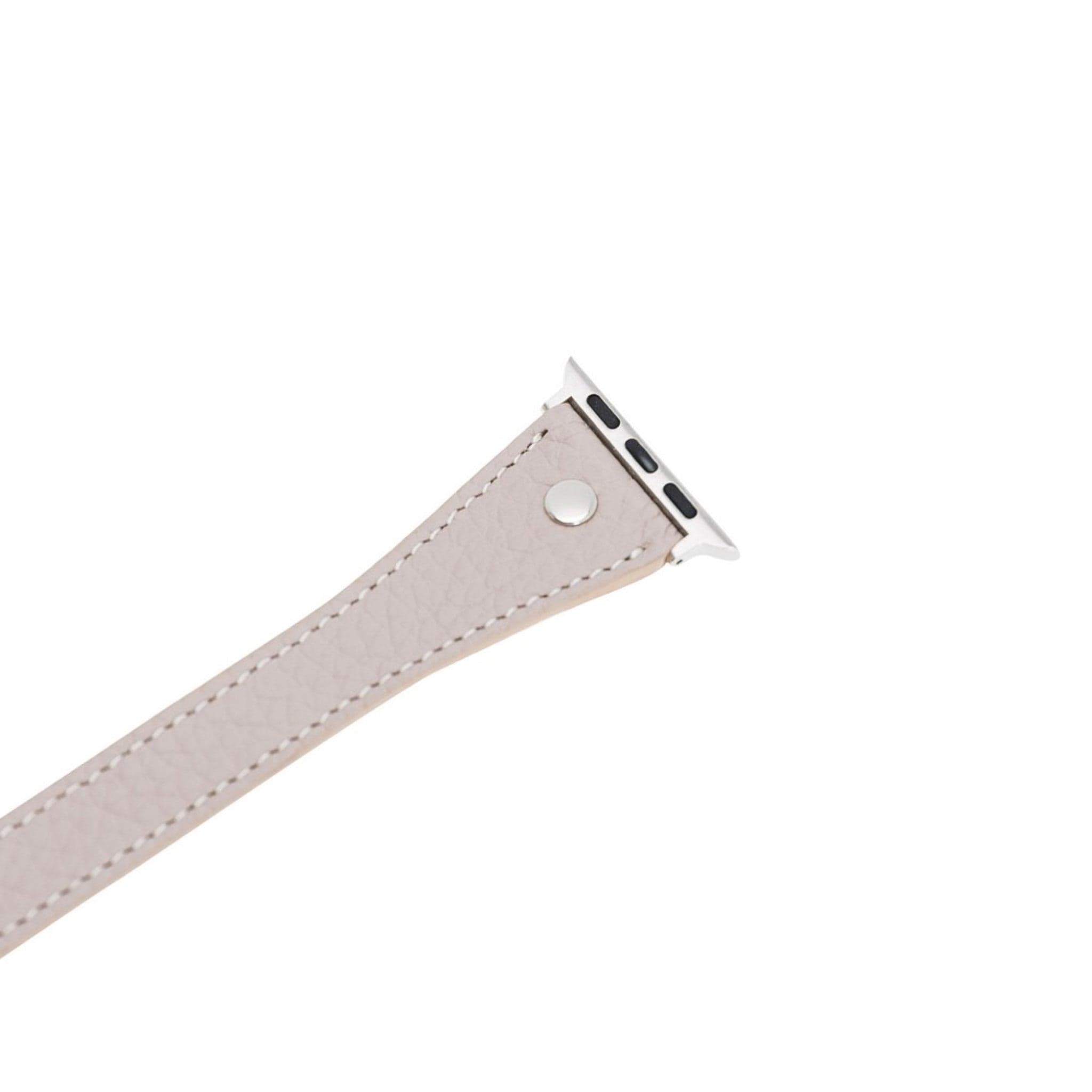 Leeds Double Tour Slim with Silver Bead Apple Watch Leather Straps Bouletta LTD