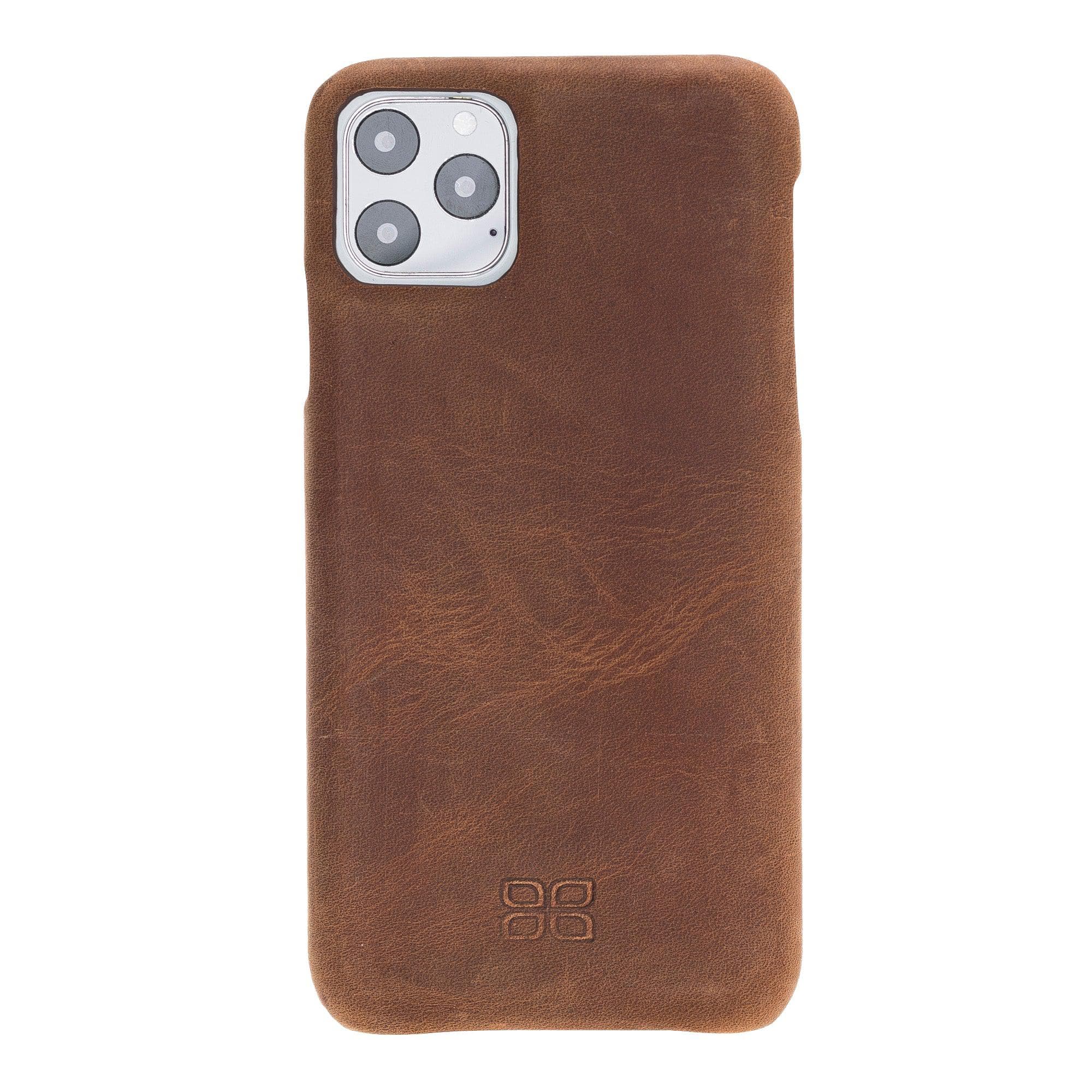 Bouletta Fully Leather Back Cover for Apple iPhone 11 Series İPhone 11 Pro Max / Antic Brown Bouletta LTD