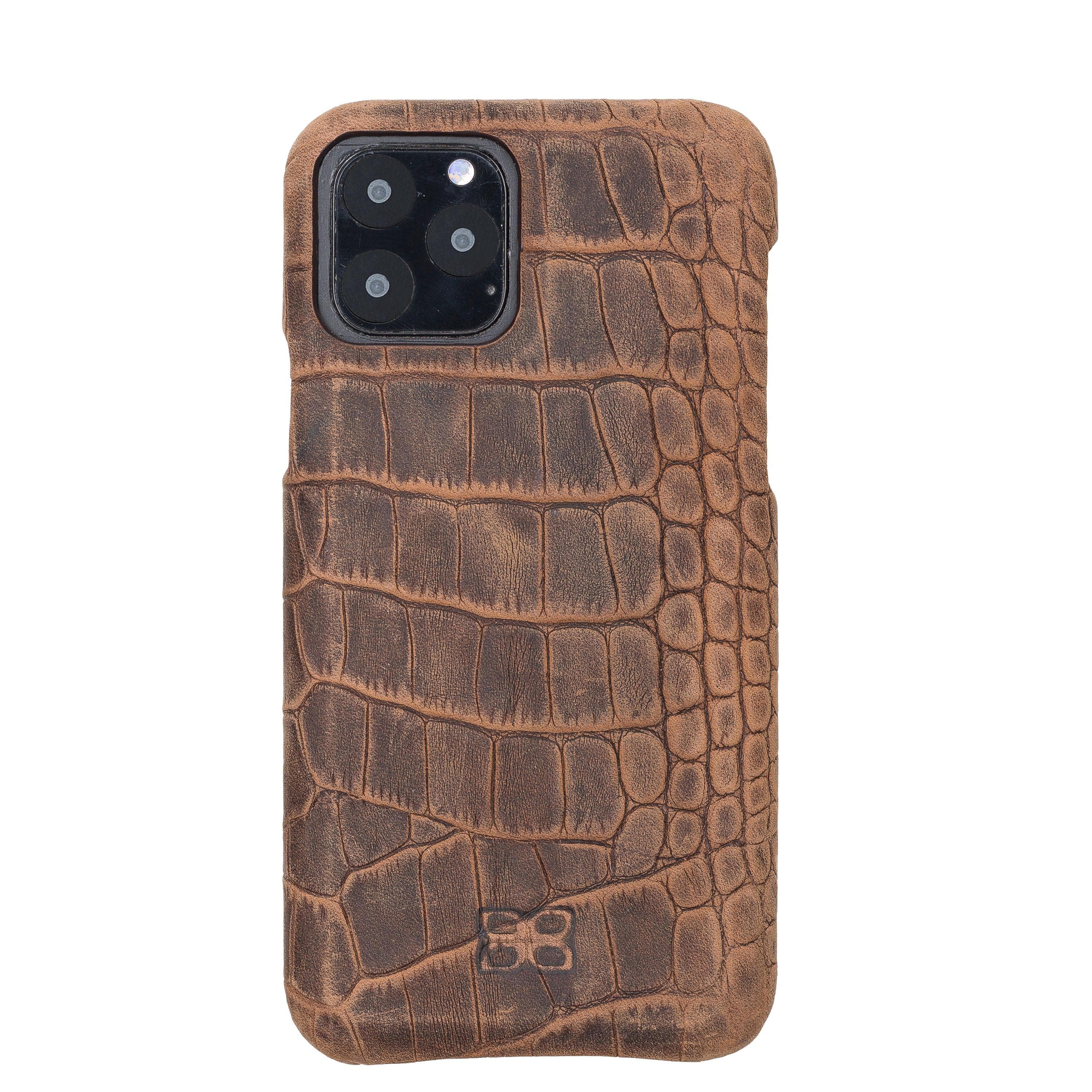 Bouletta Fully Leather Back Cover for Apple iPhone 11 Series iPhone 11 Pro / Dragon Brown Bouletta LTD