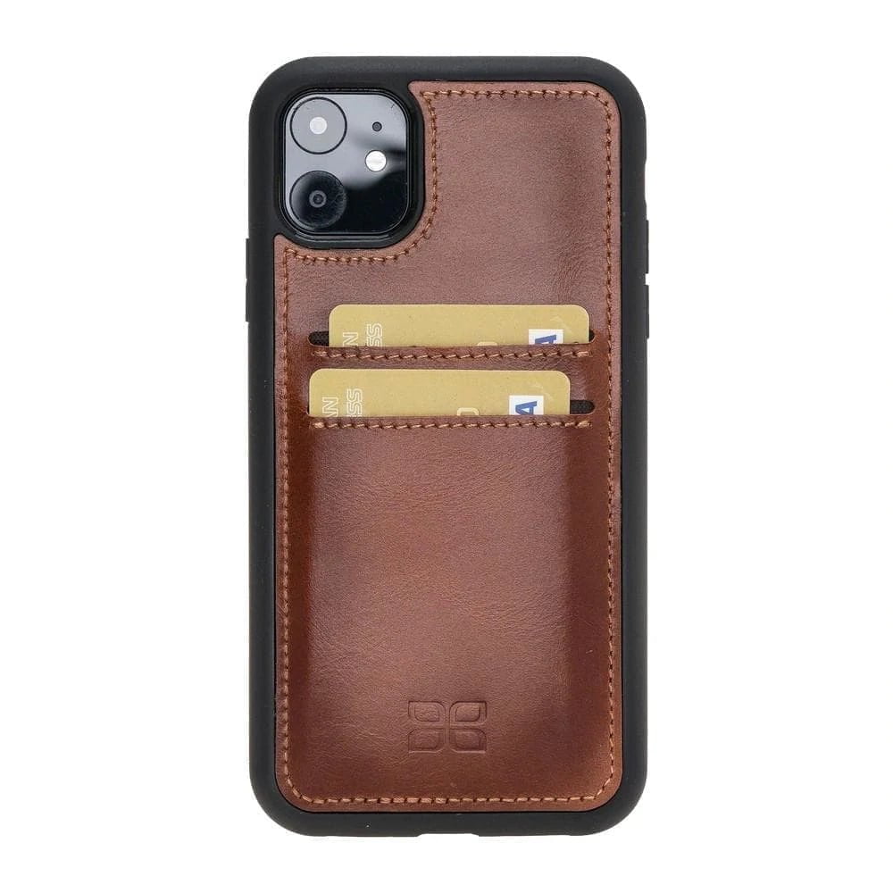Bouletta Flexible Leather Back Cover With Card Holder for iPhone 11 Series iPhone 11 / Tan Bouletta LTD
