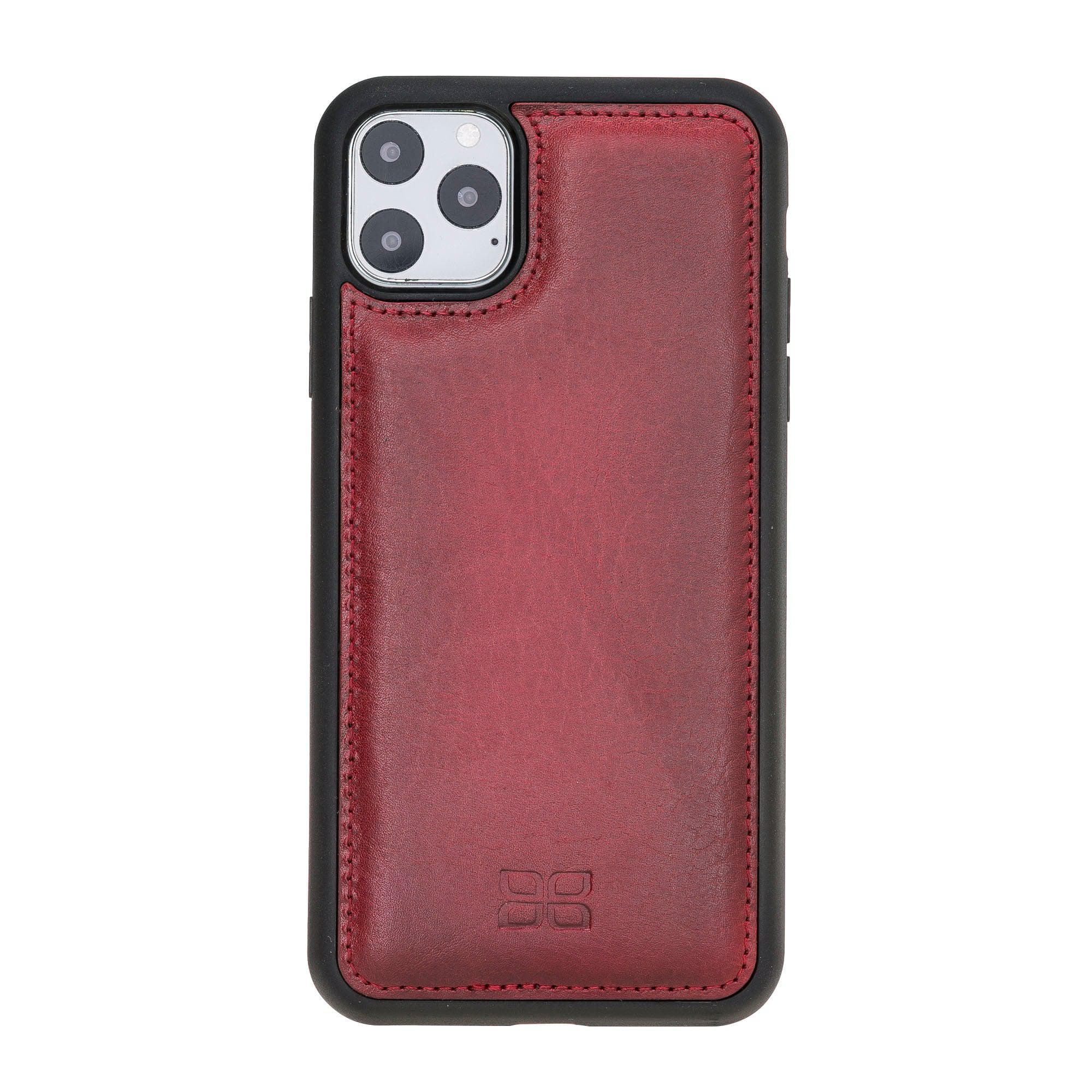 Flex Cover Leather Back Cover Case for Apple iPhone 11 Series iPhone 11 Promax 6.5" / Red Bouletta LTD