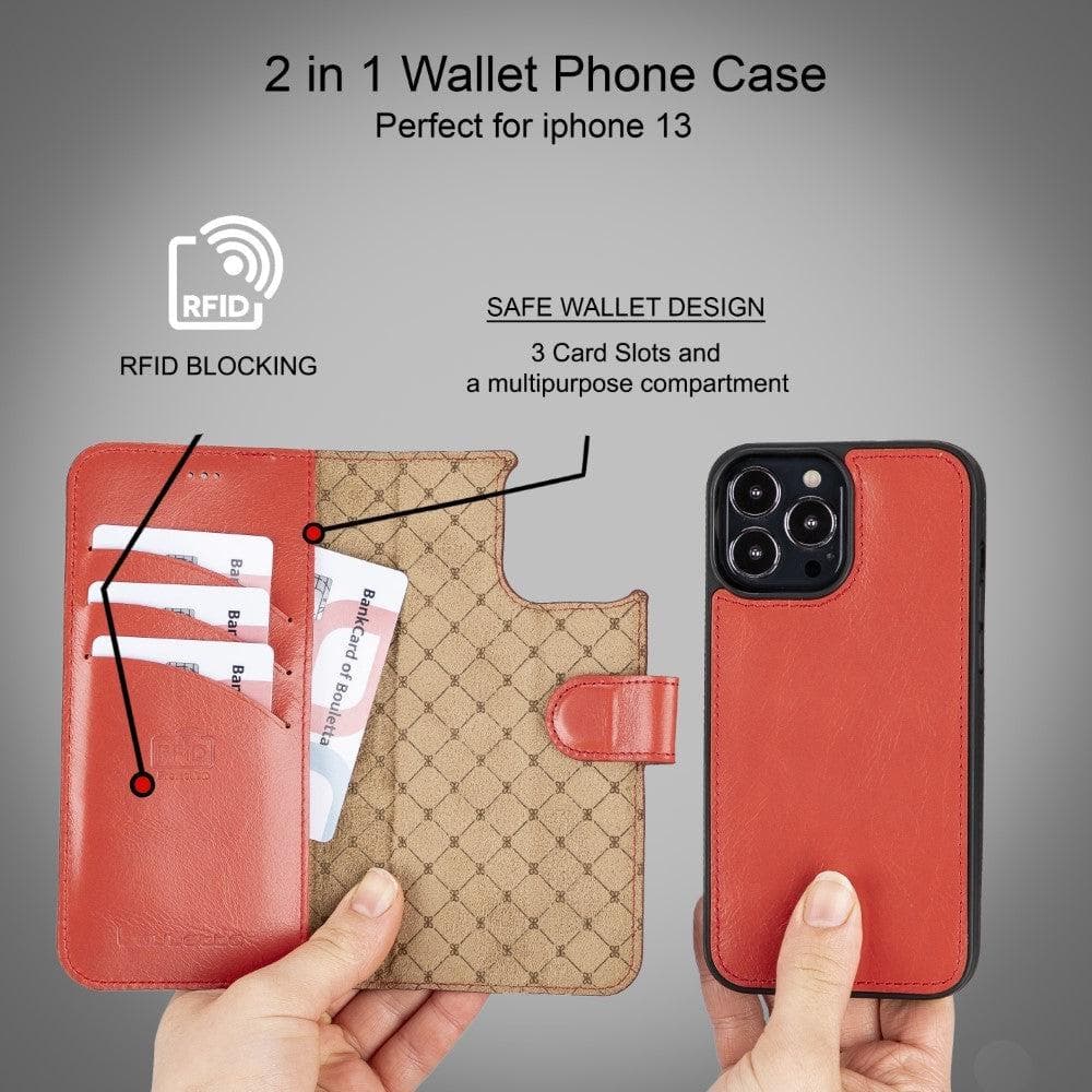 Clickcase Pu Leather Wallet Flip Case Flip Cover For iPhone 13 Pro Max  (MATTE TAN)