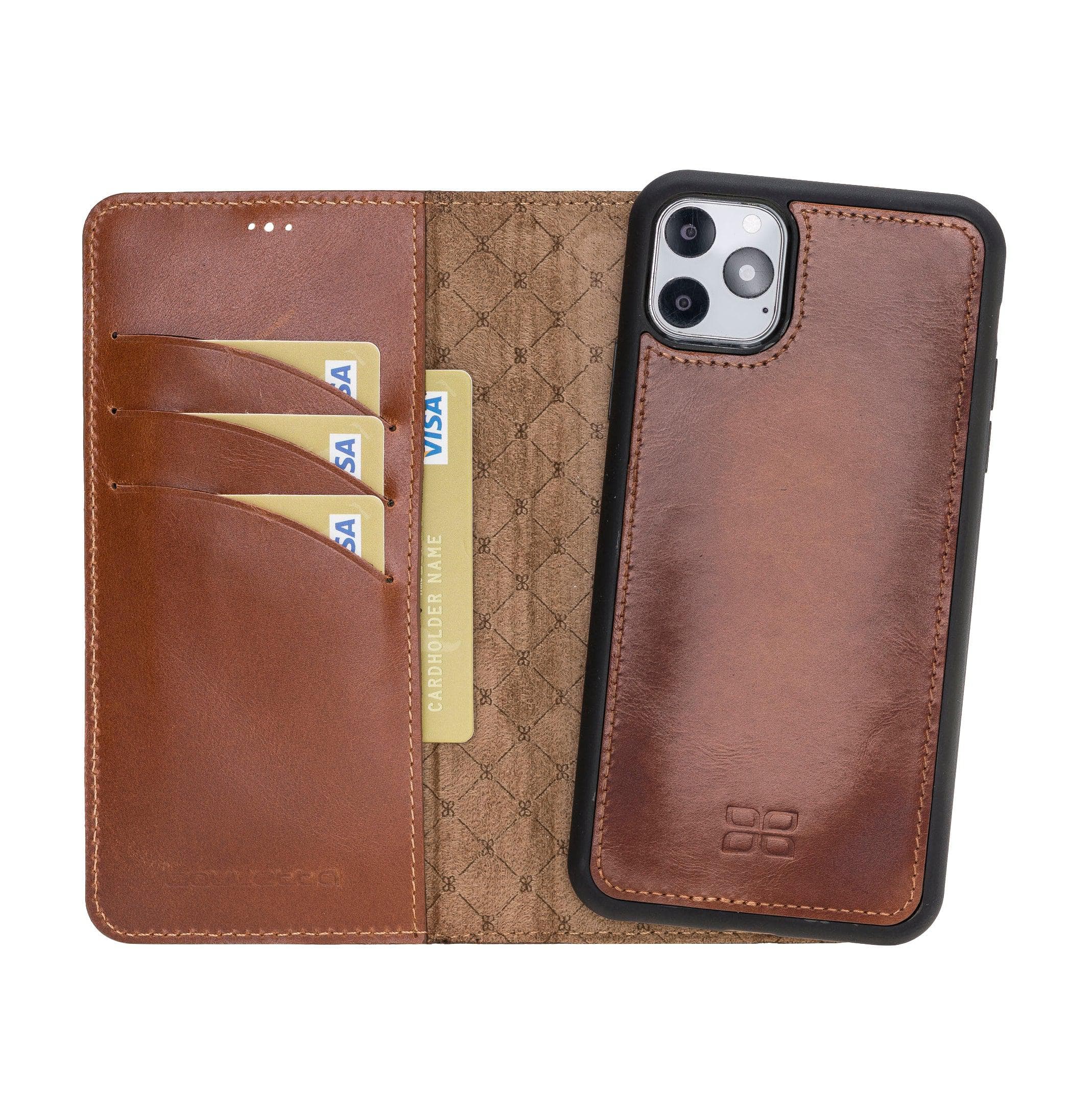 Magnetic Detachable Leather Phone Case for Apple iPhone 11 Series iPhone 11 Pro Max / Tan Bouletta LTD