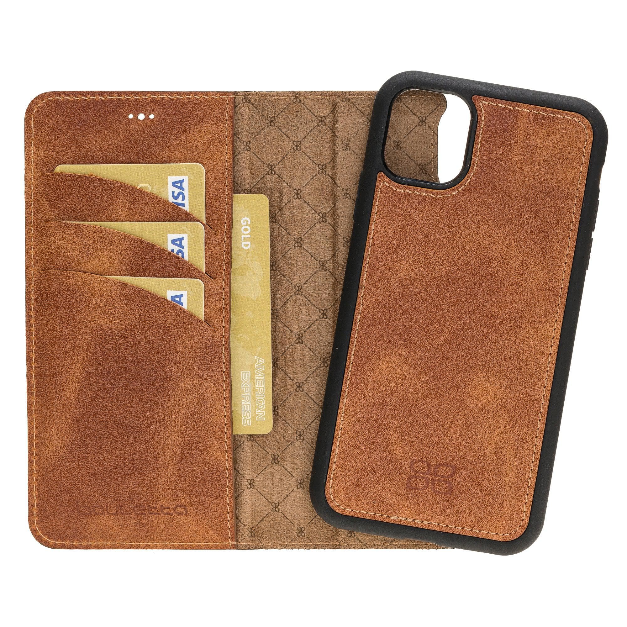 Magnetic Detachable Leather Phone Case for Apple iPhone 11 Series iPhone 11 / Vegetal Tan Bouletta LTD