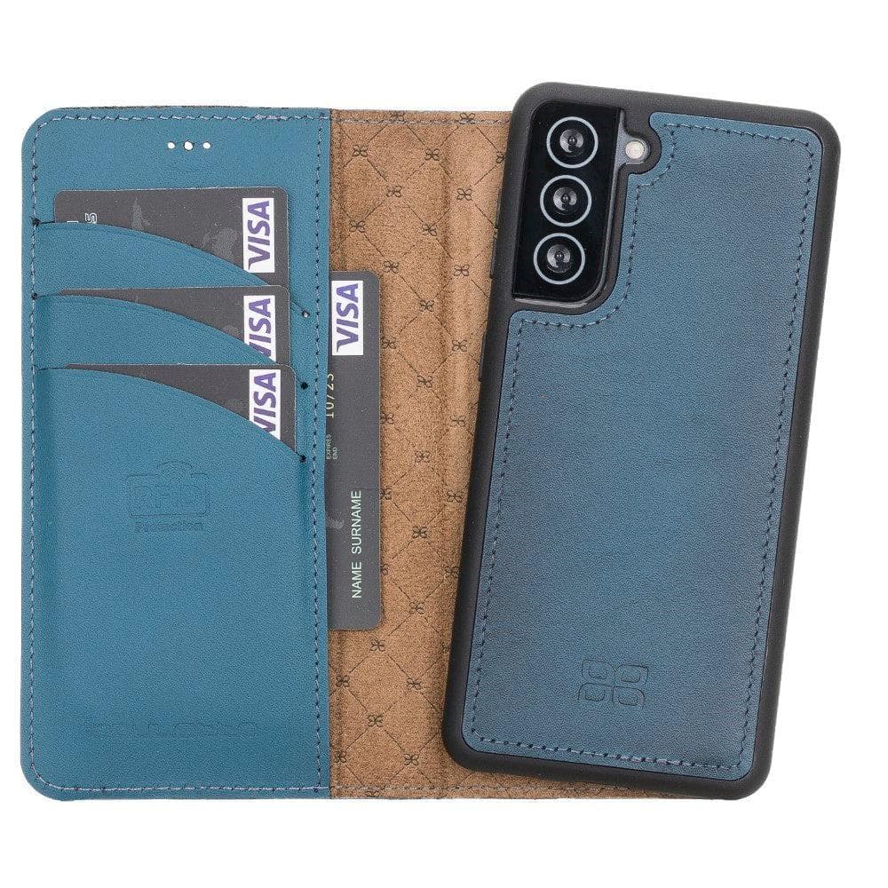 Magnetic Detachable Leather Wallet Cases for Samsung Galaxy S21 Series S21 Plus 6.7" / Blue Bouletta LTD