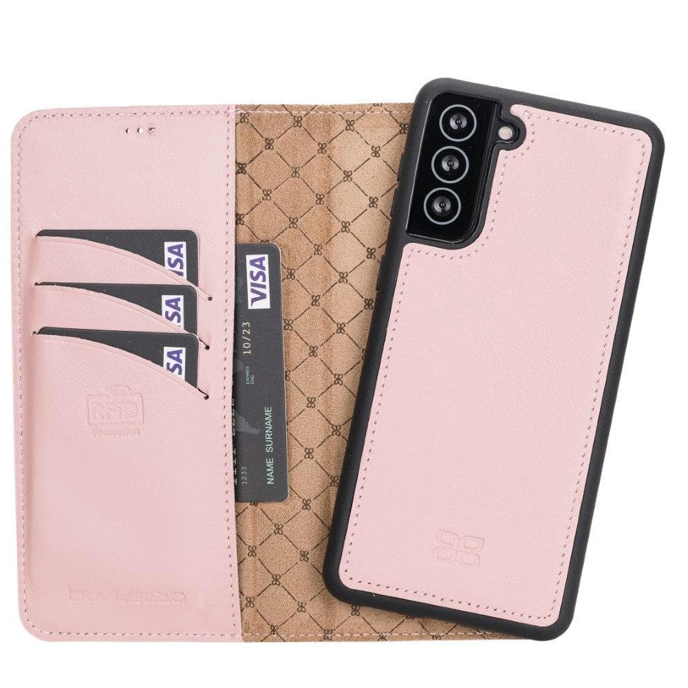 Magnetic Detachable Leather Wallet Cases for Samsung Galaxy S21 Series S21 6.2" / Pink Bouletta LTD