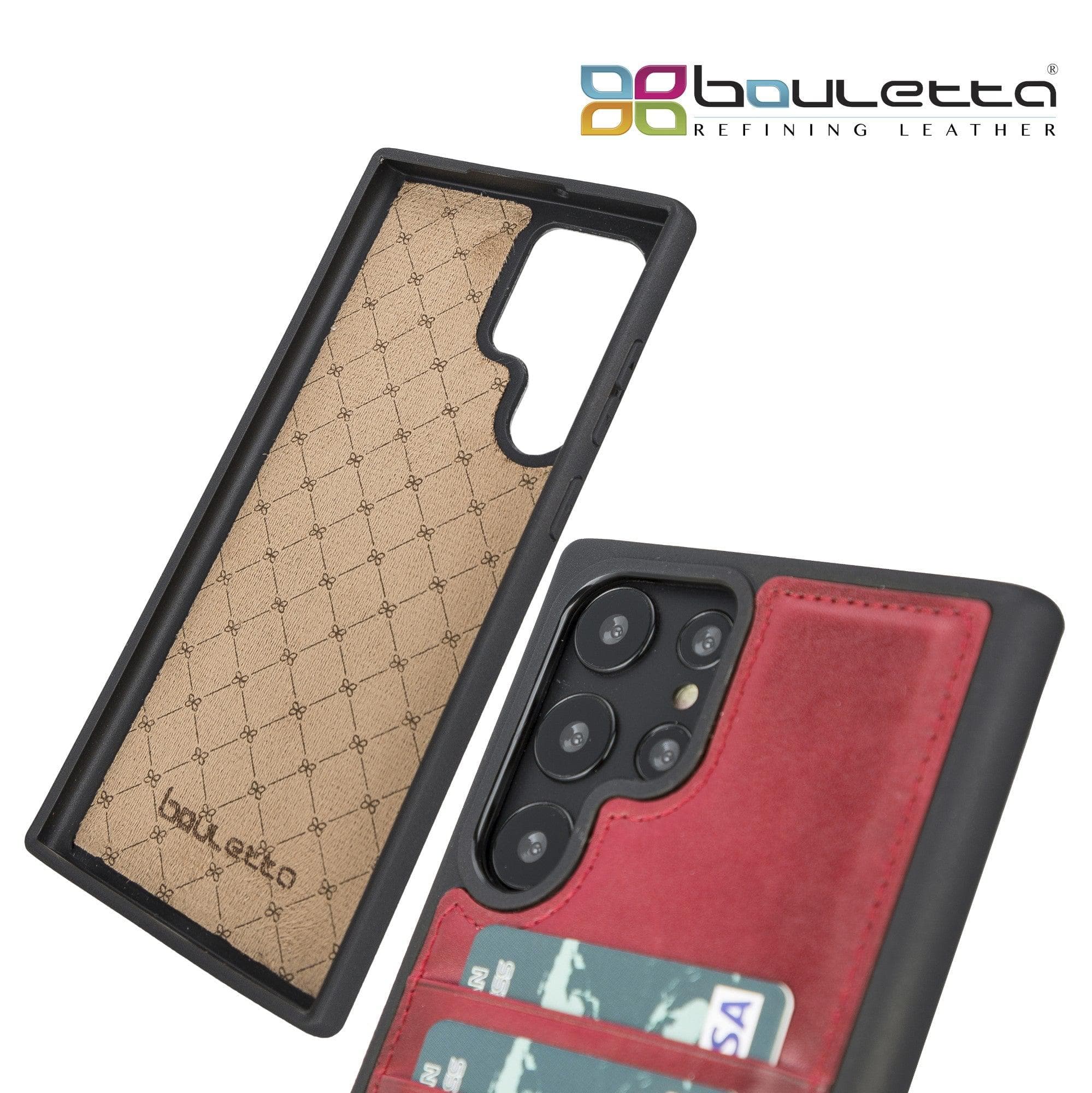 Samsung Galaxy S22 Series Genuine Leather Slim Back Cover Case with Card Holders Bouletta