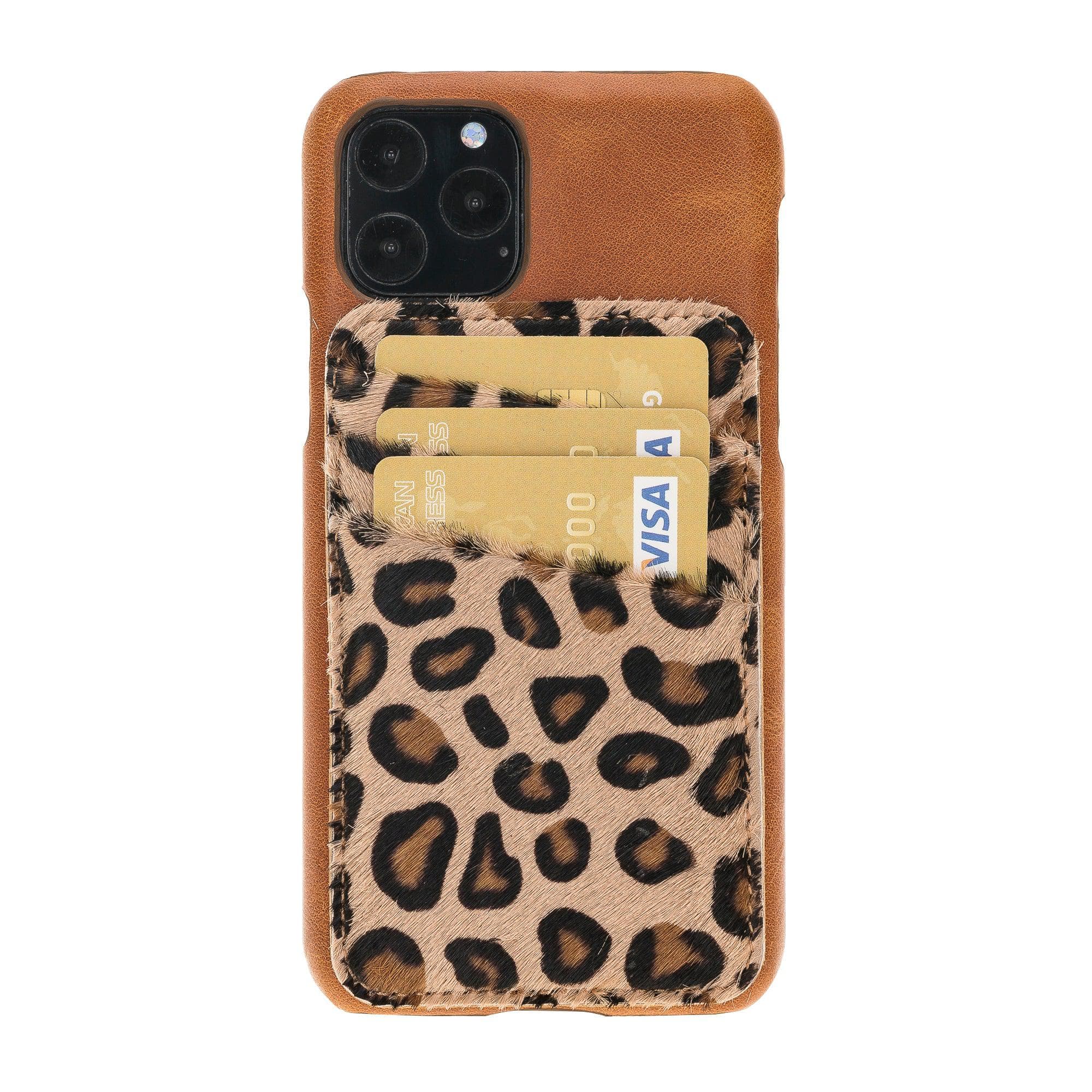 Ultimate Jacket Cases with Detachable Card Holder for iPhone 11 Series iPhone 11 Pro Max / Brown-Cheetah Bouletta LTD