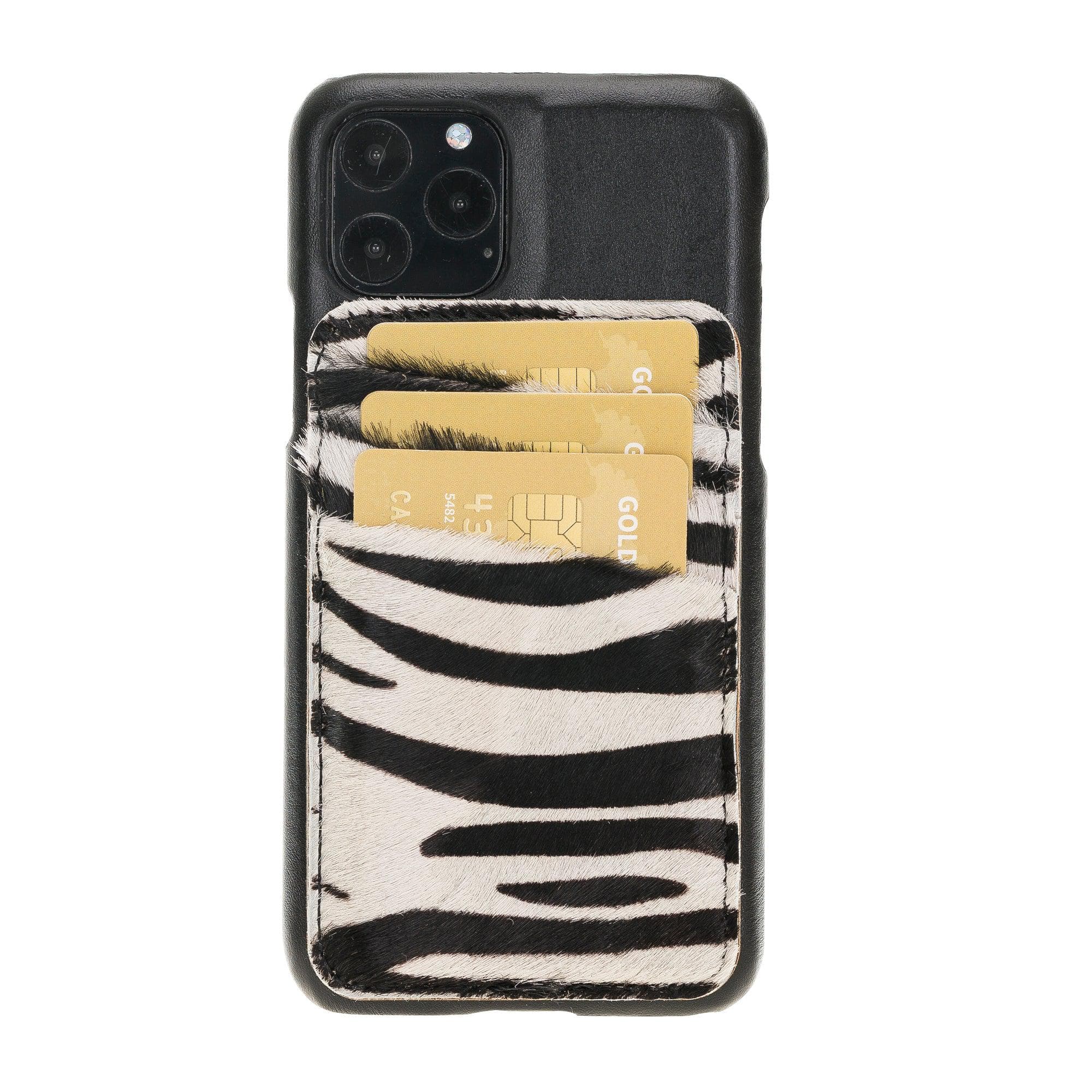 Ultimate Jacket Cases with Detachable Card Holder for iPhone 11 Series iPhone 11 Pro / Black-Zebra Bouletta LTD