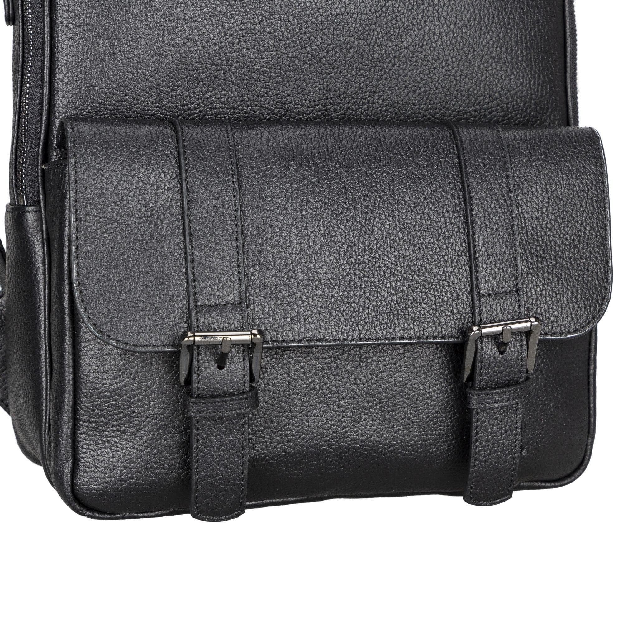 Molde Unisex Genuine Leather Backpack for Daily Life or Laptop / MacBook Black Bouletta