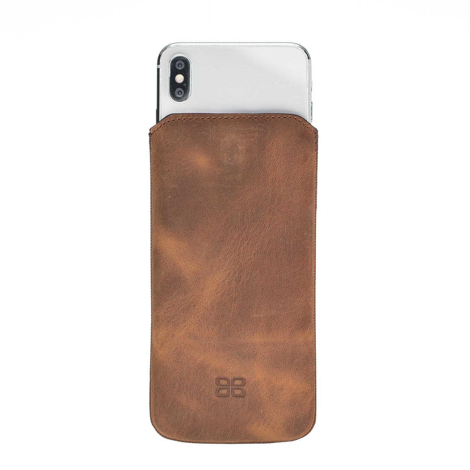 Multi Leather Case with Compatible All Mobile Phones Antic Dark Brown Bouletta LTD
